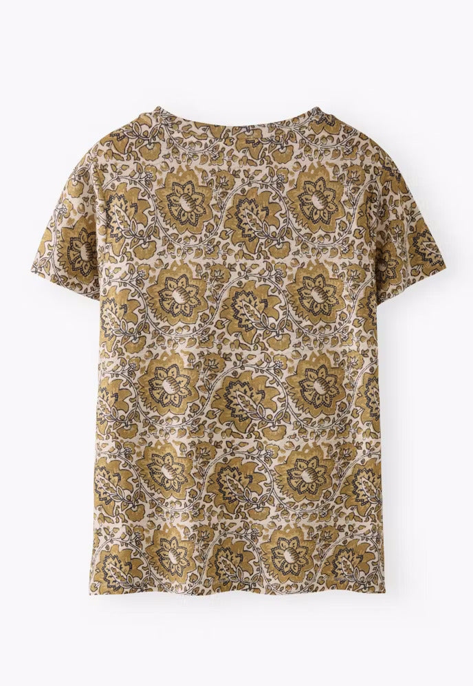 Printed T-shirt Linen jersey