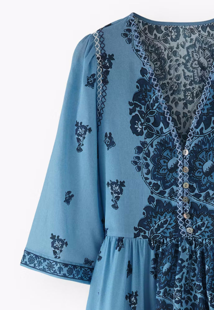 Printed dress Fine cotton